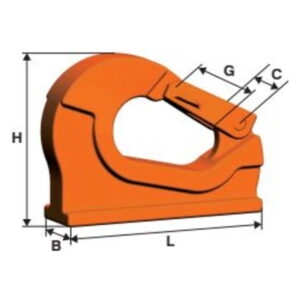 cotas para Gancho soldable AWHW