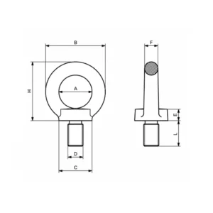 Cáncamo Macho C803 cotas y dimensiones