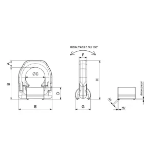 ANILLO DE ELEVACIÓN PARA SOLDAR C830X cotas y dimensiones
