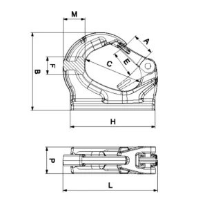 Gancho para soldar C805 cotas y dimensiones