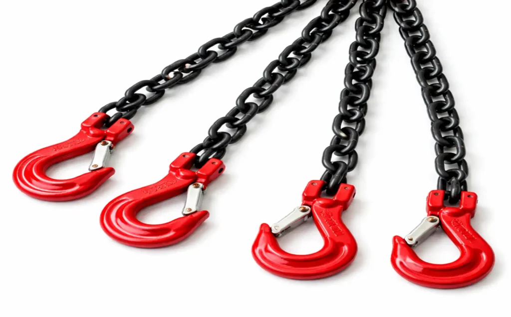 Eslingas de cadena de acero, seguridad, fiabilidad y potencia en sus elevaciones